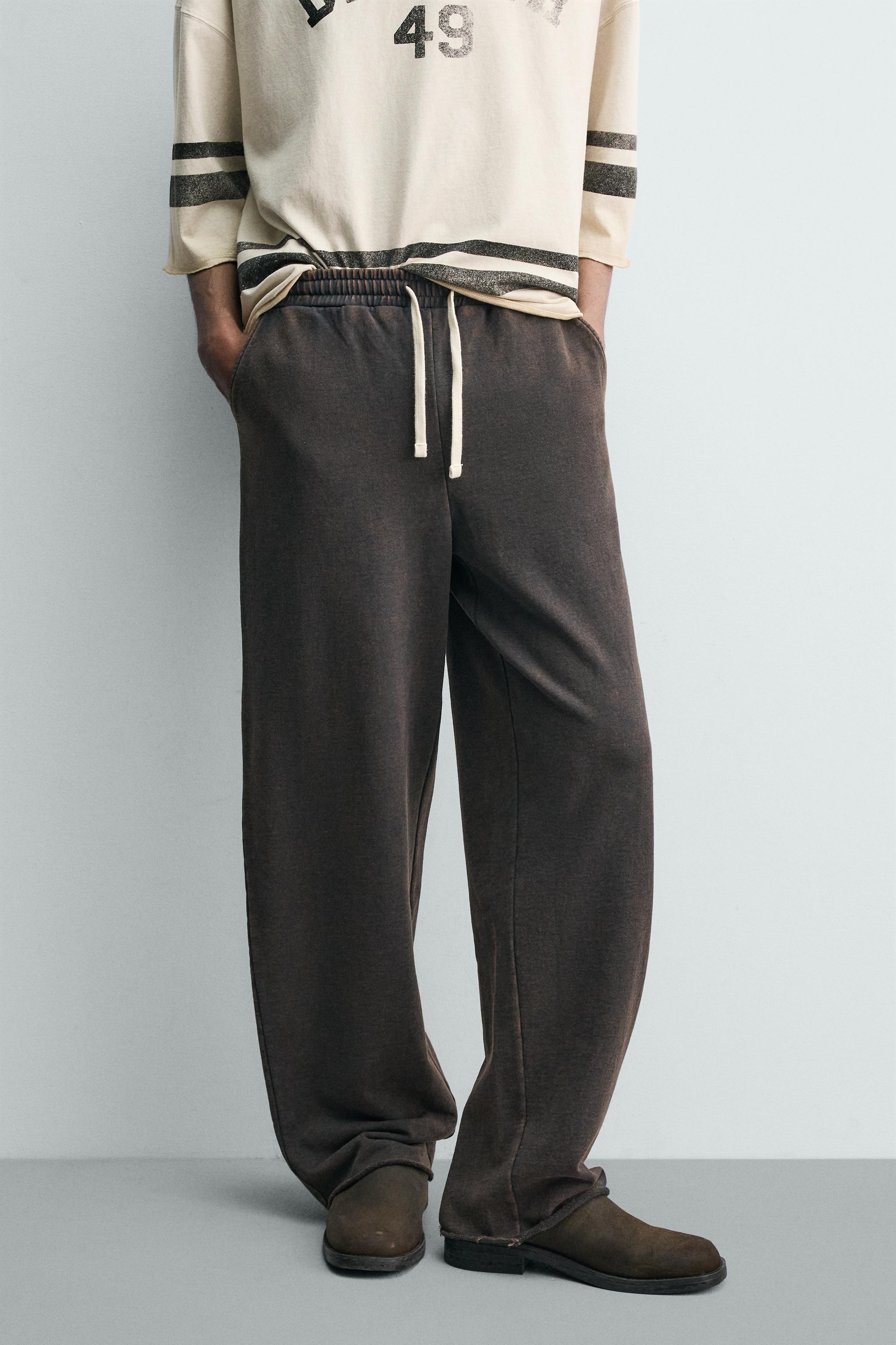 PANTALON JOGGING COUPE DROITE DÉLAVÉ